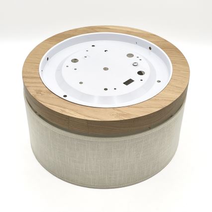 Brilagi - LED Lubinis šviestuvas BELLADONNA 1xE27/15W/230V diametras 30 cm kreminė/ąžuolas