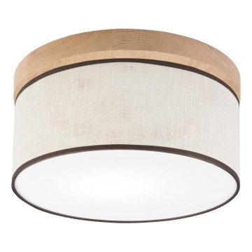 Brilagi - LED Lubinis šviestuvas BELLADONNA 1xE27/15W/230V diametras 30 cm kreminė/ąžuolas
