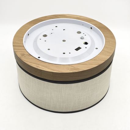 Brilagi - LED Lubinis šviestuvas BELLADONNA 1xE27/15W/230V diametras 30 cm kreminė/ąžuolas
