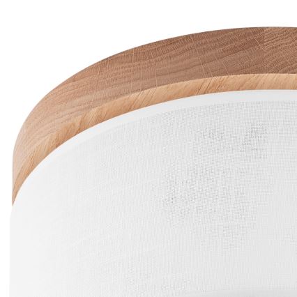 Brilagi - LED Lubinis šviestuvas BELLADONNA 1xE27/15W/230V skersmuo 30 cm balta/ąžuolas