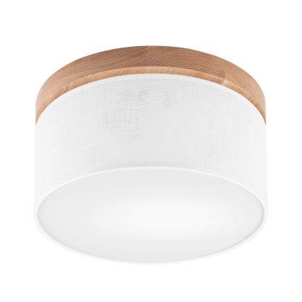 Brilagi - LED Lubinis šviestuvas BELLADONNA 1xE27/15W/230V skersmuo 30 cm balta/ąžuolas