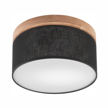 Brilagi - LED lubinis šviestuvas BELLADONNA 1xE27/15W/230V skersmuo 30 cm juoda/ąžuolas