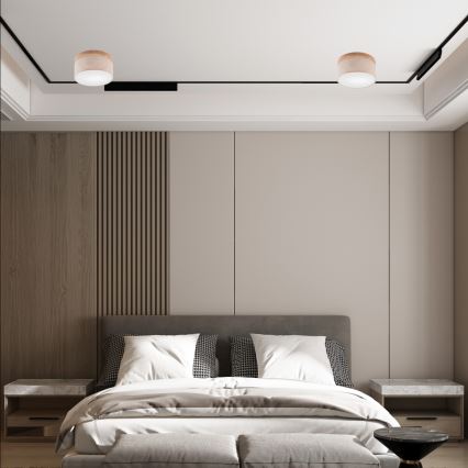 Brilagi - LED lubinis šviestuvas BELLADONNA 1xE27/15W/230V skersmuo 30 cm smėlio spalvos/ąžuolo