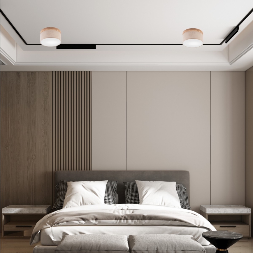 Brilagi - LED lubinis šviestuvas BELLADONNA 1xE27/15W/230V skersmuo 30 cm smėlio spalvos/ąžuolo