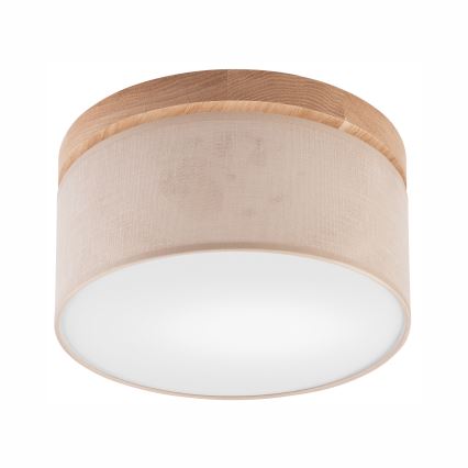 Brilagi - LED lubinis šviestuvas BELLADONNA 1xE27/15W/230V skersmuo 30 cm smėlio spalvos/ąžuolo