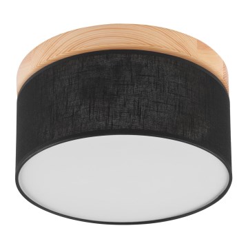 Brilagi - LED Lubinis šviestuvas BELLADONNA 1xE27/15W/230V skersmuo 30 cm juoda/pušis