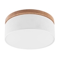 Brilagi - LED Lubinis šviestuvas BELLADONNA 2xE27/15W/230V diametras 40 cm balta/ąžuolas