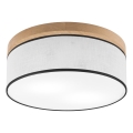 Brilagi - LED Lubinis šviestuvas BELLADONNA 2xE27/15W/230V diametras 40 cm balta/ąžuolas