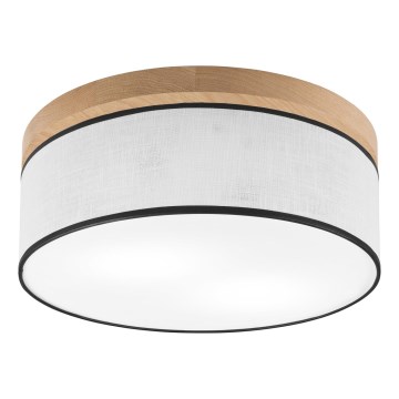 Brilagi - LED Lubinis šviestuvas BELLADONNA 2xE27/15W/230V diametras 40 cm balta/ąžuolas
