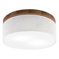 Brilagi - LED Lubinis šviestuvas BELLADONNA 2xE27/15W/230V diametras 40 cm balta/ąžuolas vyšnia