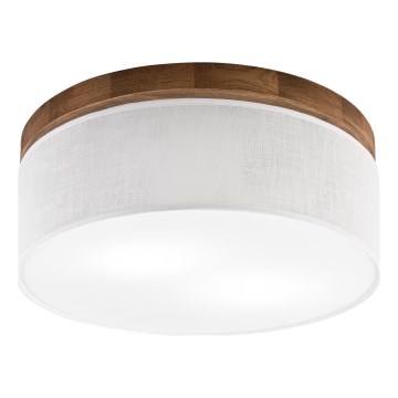 Brilagi - LED Lubinis šviestuvas BELLADONNA 2xE27/15W/230V diametras 40 cm balta/ąžuolas vyšnia