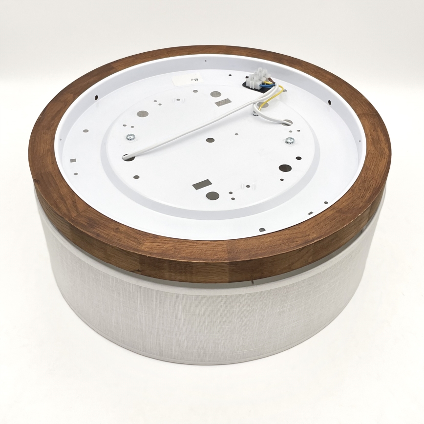 Brilagi - LED Lubinis šviestuvas BELLADONNA 2xE27/15W/230V diametras 40 cm balta/ąžuolas vyšnia