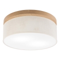 Brilagi - LED Lubinis šviestuvas BELLADONNA 2xE27/15W/230V diametras 40 cm kreminė/ąžuolas