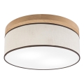 Brilagi - LED Lubinis šviestuvas BELLADONNA 2xE27/15W/230V diametras 40 cm kreminė/ąžuolas
