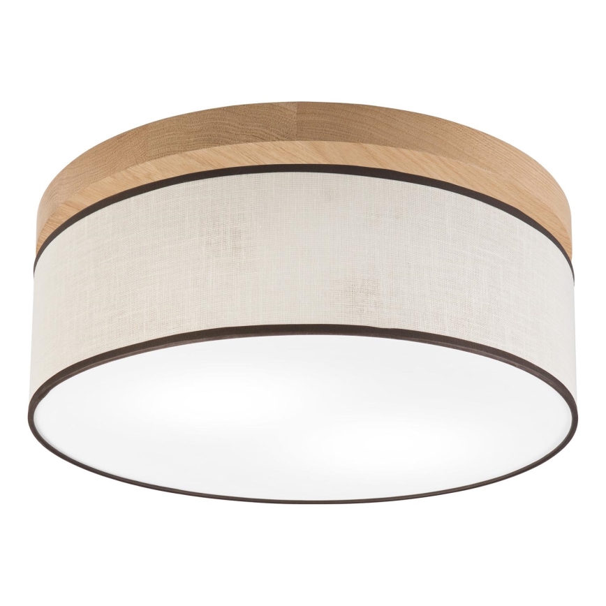 Brilagi - LED Lubinis šviestuvas BELLADONNA 2xE27/15W/230V diametras 40 cm kreminė/ąžuolas