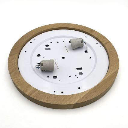 Brilagi - LED Lubinis šviestuvas BELLADONNA 2xE27/15W/230V diametras 40 cm kreminė/ąžuolas