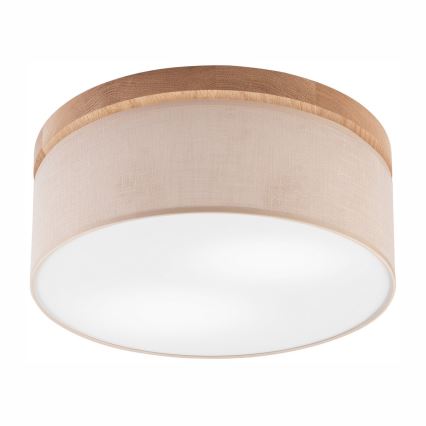 Brilagi - LED lubinis šviestuvas BELLADONNA 2xE27/15W/230V skersmuo 40 cm smėlio spalvos/ąžuolo