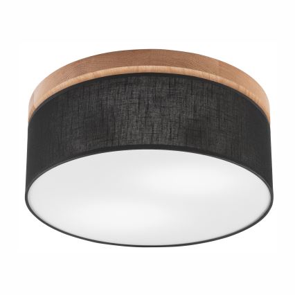 Brilagi - LED Lubinis šviestuvas BELLADONNA 2xE27/15W/230V skersmuo 40 cm juoda/ąžuolas