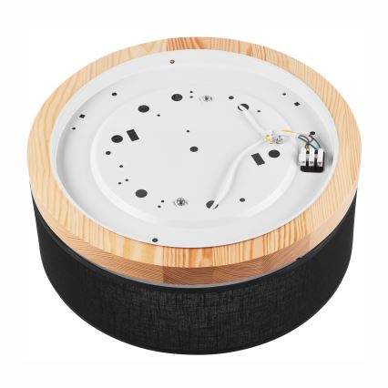 Brilagi - LED Lubinis šviestuvas BELLADONNA 2xE27/15W/230V skersmuo 40 cm juoda/pušis