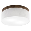 BRILAGI - LED lubinis šviestuvas BELLADONNA 2xE27/15W/230V Ø 40 cm balta/ąžuolas-riešutas