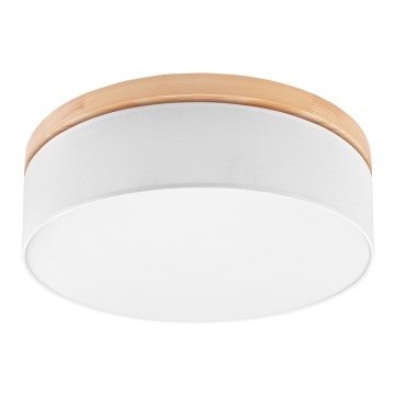 Brilagi - LED Lubinis šviestuvas BELLADONNA 3xE27/15W/230V baltas/pušis