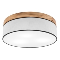 Brilagi - LED Lubinis šviestuvas BELLADONNA 3xE27/15W/230V diametras 50 cm balta/ąžuolas