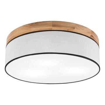 Brilagi - LED Lubinis šviestuvas BELLADONNA 3xE27/15W/230V diametras 50 cm balta/ąžuolas