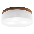 Brilagi - LED Lubinis šviestuvas BELLADONNA 3xE27/15W/230V diametras 50 cm balta/ąžuolas vyšnia
