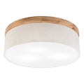 Brilagi - LED Lubinis šviestuvas BELLADONNA 3xE27/15W/230V diametras 50 cm kreminė/ąžuolas