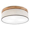 Brilagi - LED Lubinis šviestuvas BELLADONNA 3xE27/15W/230V diametras 50 cm kreminė/ąžuolas
