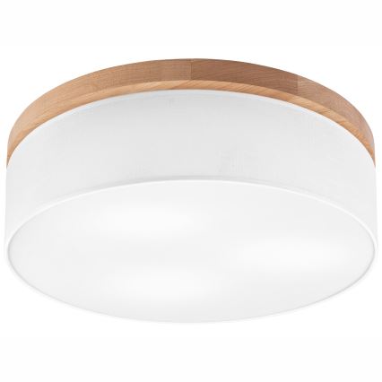 Brilagi - LED Lubinis šviestuvas BELLADONNA 3xE27/15W/230V skersmuo 50 cm balta/ąžuolas