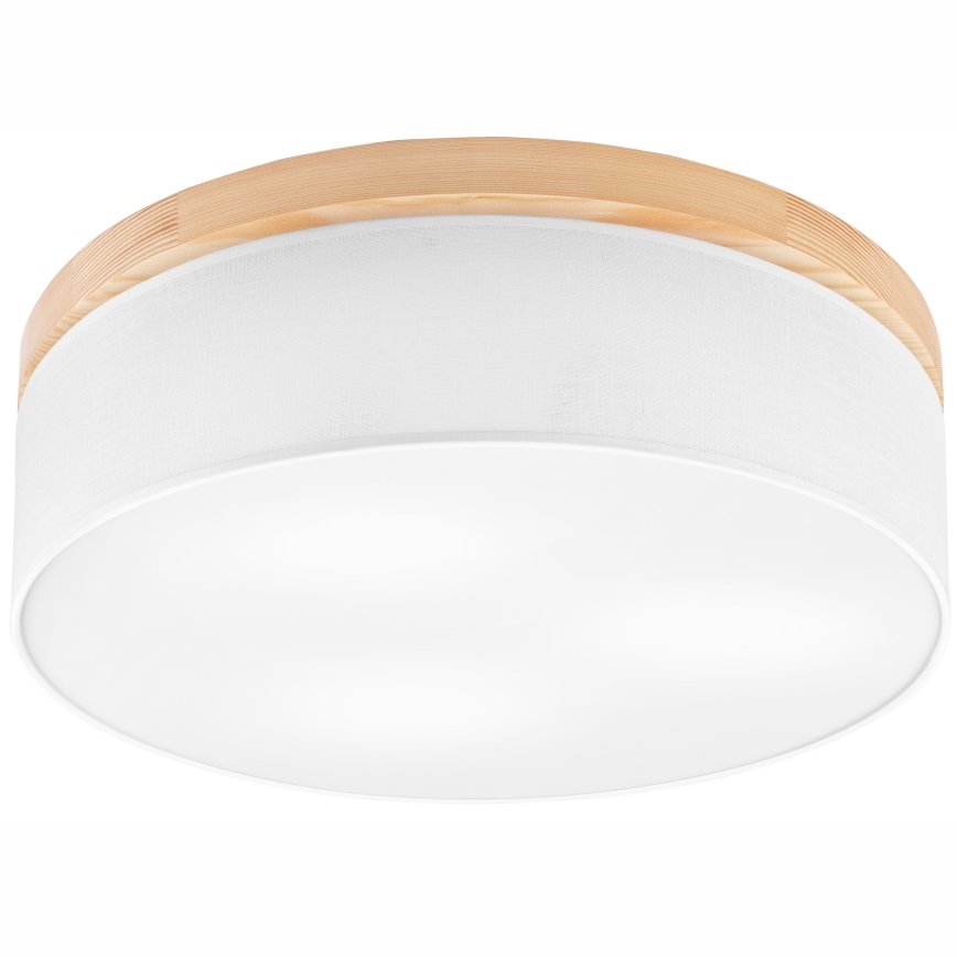 Brilagi - LED Lubinis šviestuvas BELLADONNA 3xE27/15W/230V skersmuo 50 cm balta/pušis