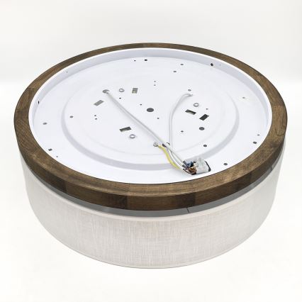 Brilagi - LED Lubinis šviestuvas BELLADONNA 3xE27/15W/230V skersmuo 50 cm balta/ąžuolas-riešutas