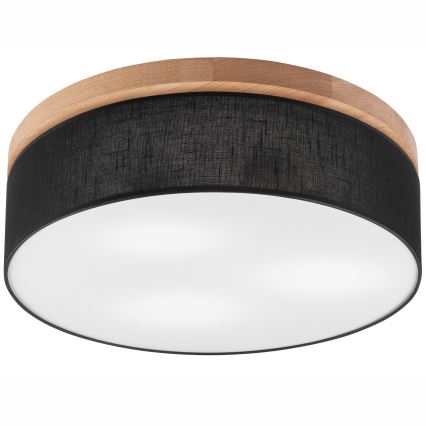Brilagi - LED Lubinis šviestuvas BELLADONNA 3xE27/15W/230V skersmuo 50 cm juoda/ąžuolas