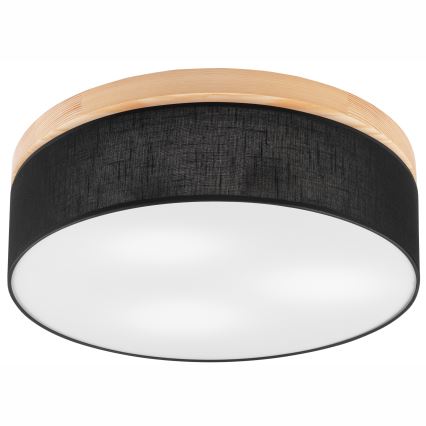 Brilagi - LED Lubinis šviestuvas BELLADONNA 3xE27/15W/230V skersmuo 50 cm juoda/pušis