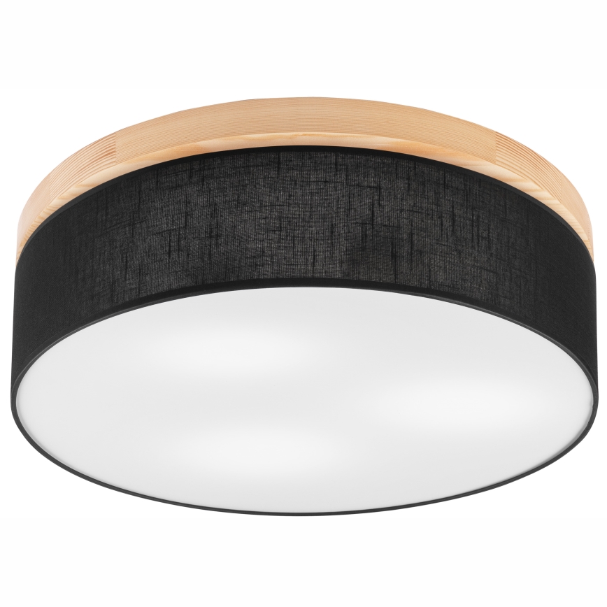 Brilagi - LED Lubinis šviestuvas BELLADONNA 3xE27/15W/230V skersmuo 50 cm juoda/pušis