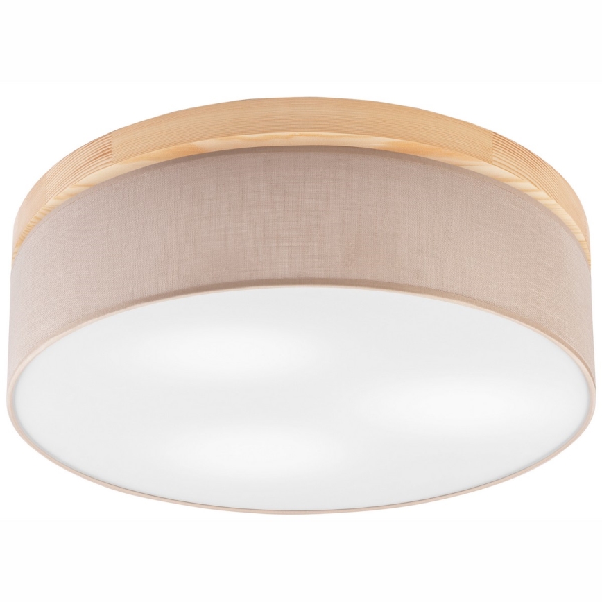 Brilagi - LED Lubinis šviestuvas BELLADONNA 3xE27/15W/230V skersmuo 50 cm, smėlio spalvos/pušis