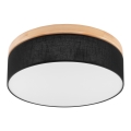 Brilagi - LED Lubinis šviestuvas BELLADONNA 3xE27/15W/230V skersmuo 50 cm juoda/pušis