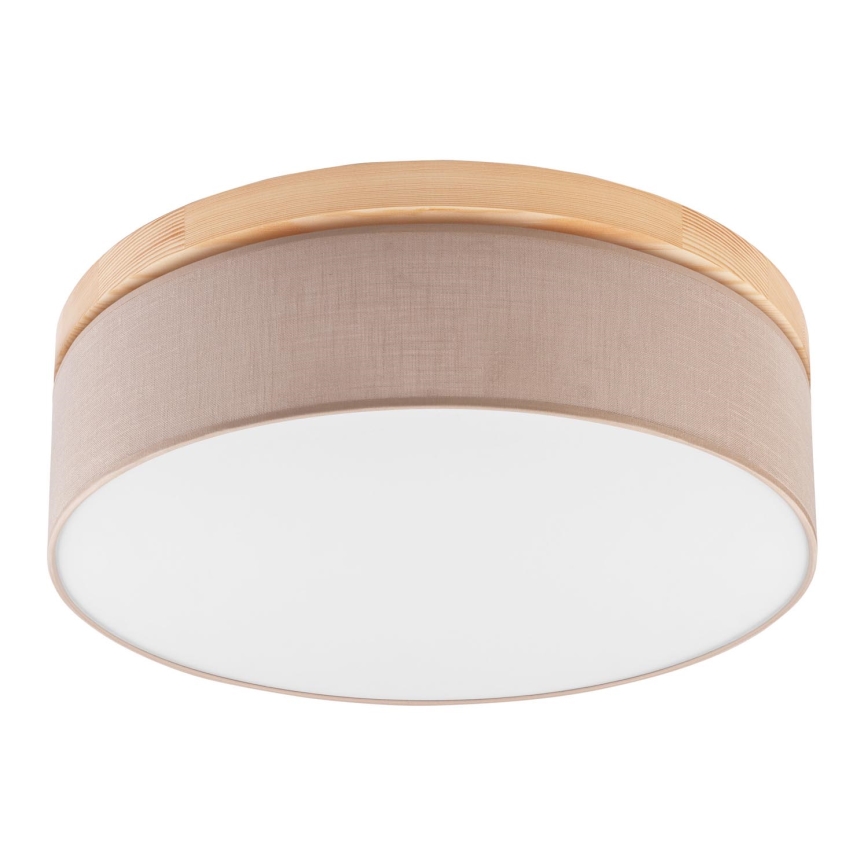 Brilagi - LED Lubinis šviestuvas BELLADONNA 3xE27/15W/230V skersmuo 50 cm, smėlio spalvos/pušis