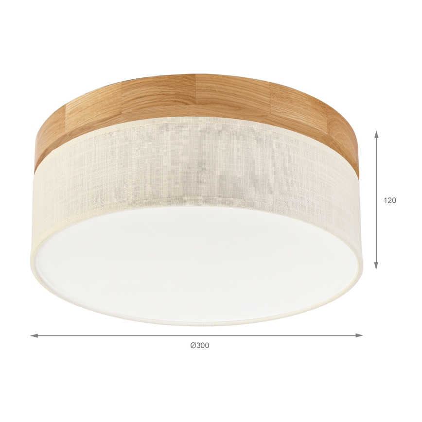 Brilagi - LED Lubinis šviestuvas BELLADONNA LED/20W/230V diametras 30 cm kremas/ąžuolas