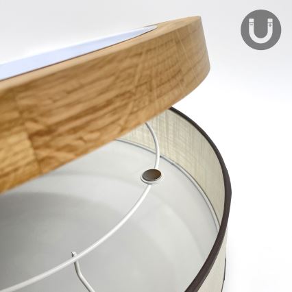 Brilagi - LED Lubinis šviestuvas BELLADONNA LED/36W/230V 50 cm kreminis/ąžuolas