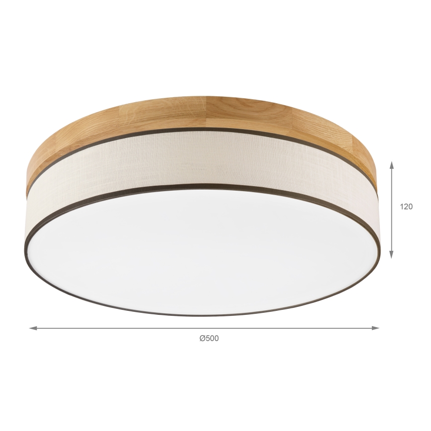Brilagi - LED Lubinis šviestuvas BELLADONNA LED/36W/230V 50 cm kreminis/ąžuolas
