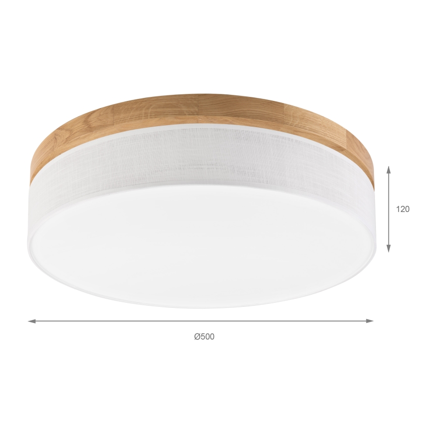 Brilagi - LED Lubinis šviestuvas BELLADONNA LED/36W/230V diametras 50 cm balta/ąžuolas