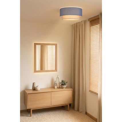 Brilagi - LED lubinis šviestuvas BOHO ECO 1xE27/10W/230V Ø 40 cm mėlyna/kreminė