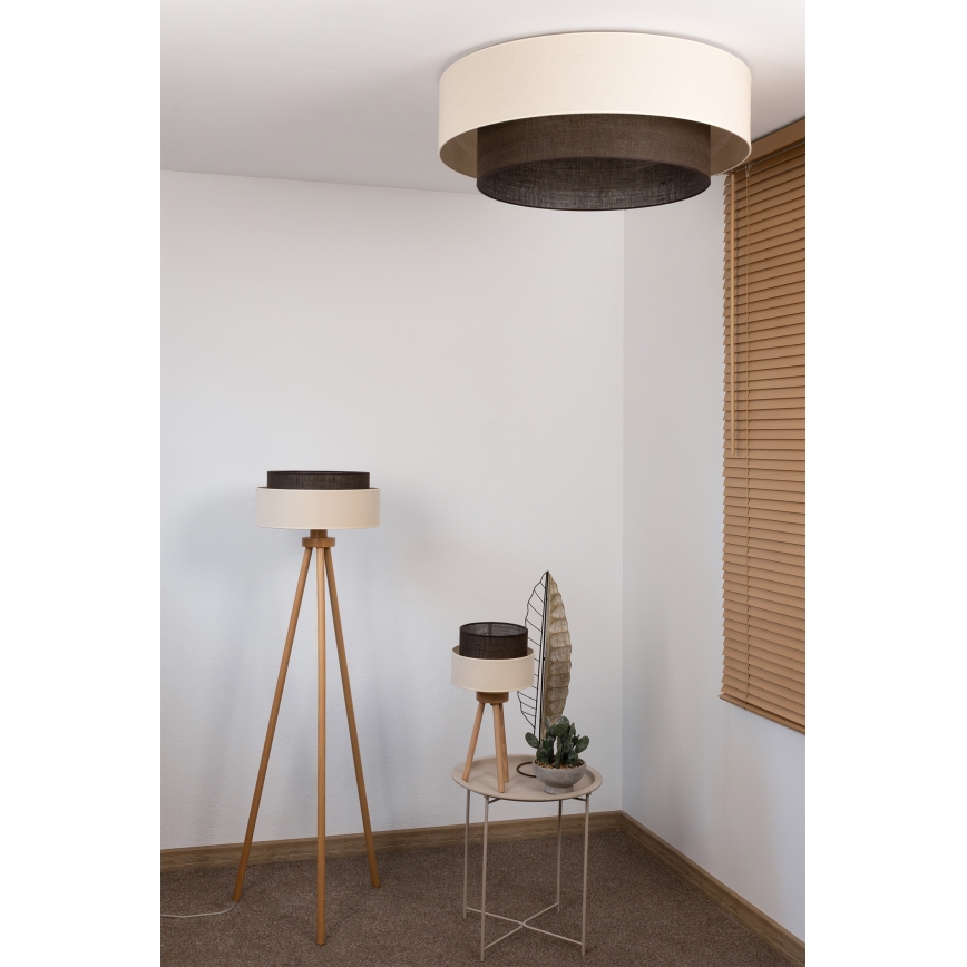 Brilagi - LED lubinis šviestuvas BOHO STYLE 3xE27/15W/230V skersmuo 80 cm kreminė/ruda