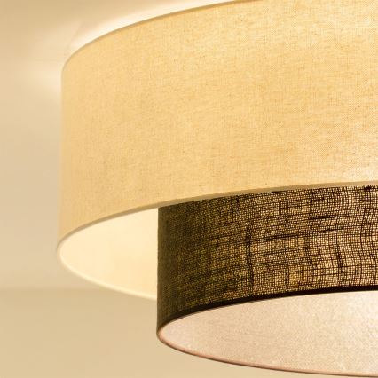 Brilagi - LED lubinis šviestuvas BOHO STYLE 3xE27/15W/230V skersmuo 80 cm kreminė/ruda