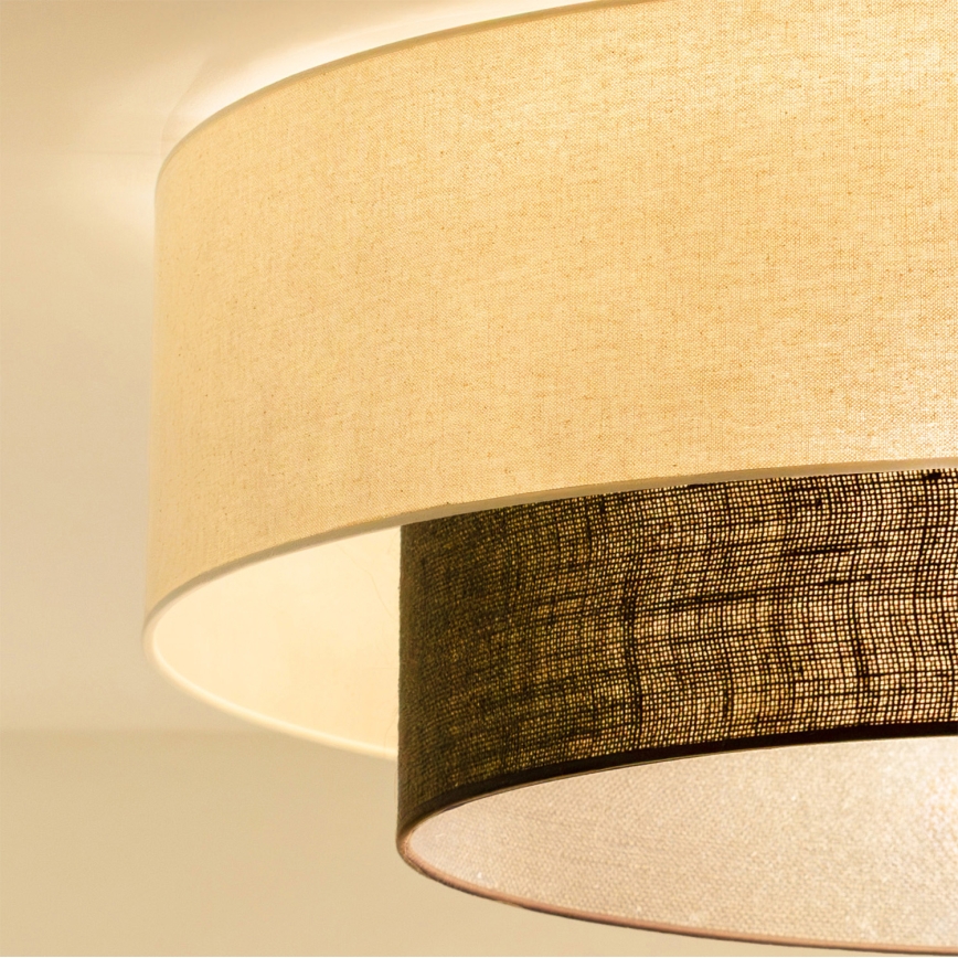 Brilagi - LED lubinis šviestuvas BOHO STYLE 3xE27/15W/230V skersmuo 80 cm kreminė/ruda