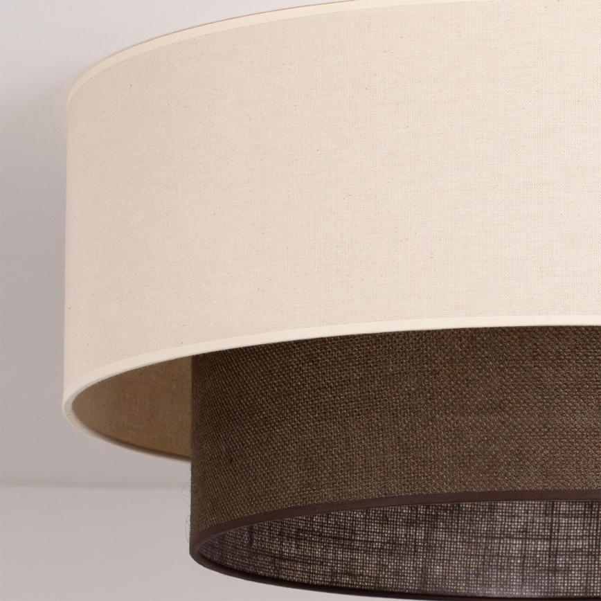 Brilagi - LED lubinis šviestuvas BOHO STYLE 3xE27/15W/230V Ø 60 cm kreminė/ruda