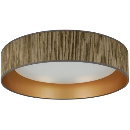 Brilagi - LED lubinis šviestuvas BOSTON ROLLER LED/24W/230V diametras 45 cm šiaudų ruda/auksas