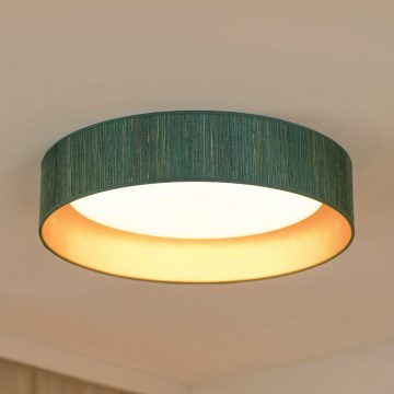 Brilagi - LED lubinis šviestuvas BOSTON ROLLER LED/24W/230V diametras 45 cm šiaudų žalia/auksas